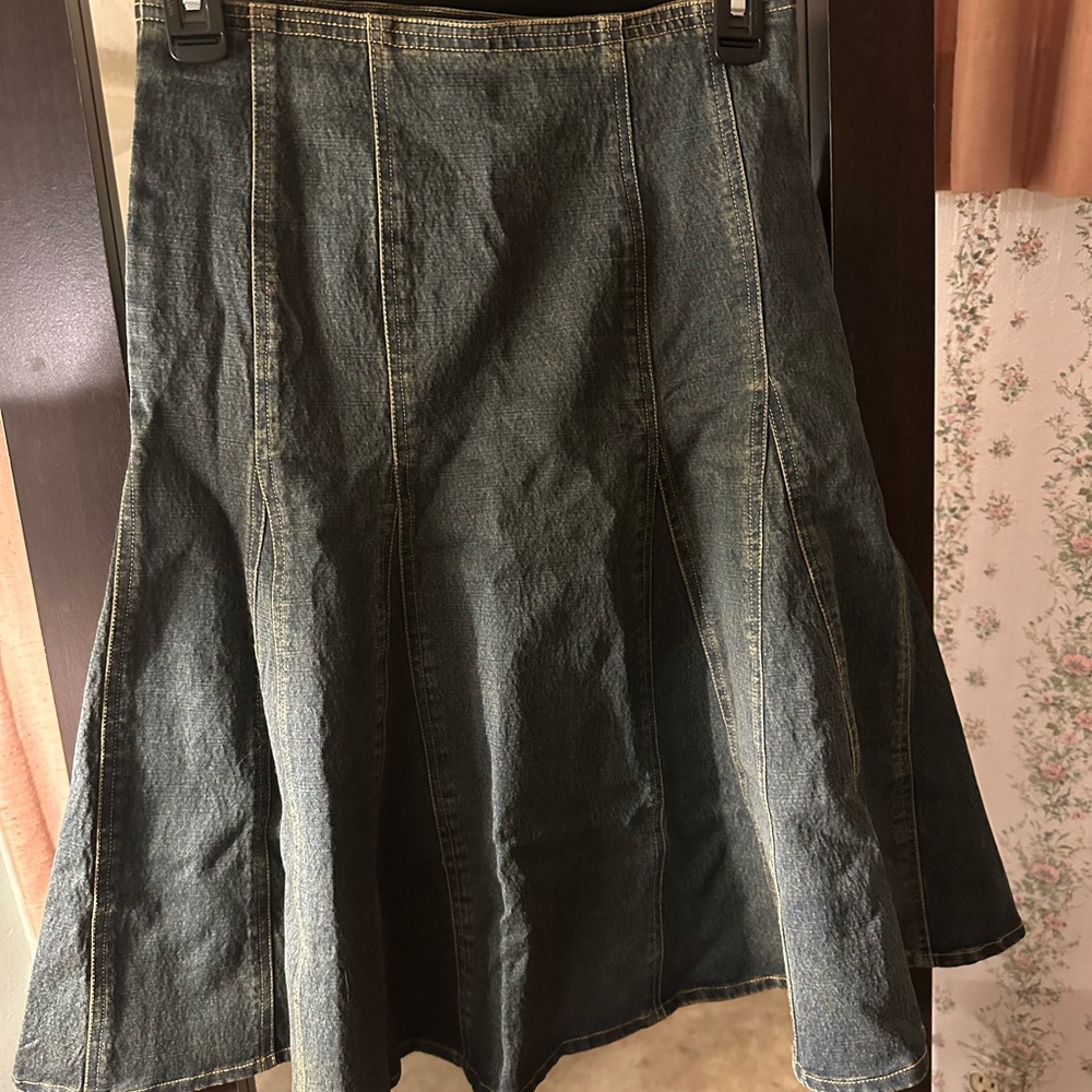 Flare Jean skirt